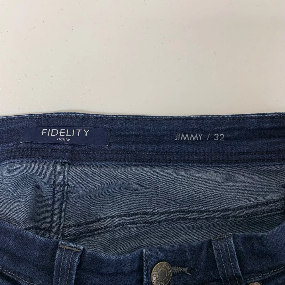 Fidelity Denim Jimmy Jeans Mens 32x30 Brooklyn Blue Slim Straight M8465 Made USA